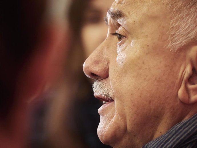 El secretario general de Unión General de los Trabajadores (UGT), Pepe Álvarez, interviene en una asamblea de trabajadores, a 28 de octubre de 2022, en Pamplona, Navarra (España). La asamblea está organizada en el marco de la campaña de movilizaciones b