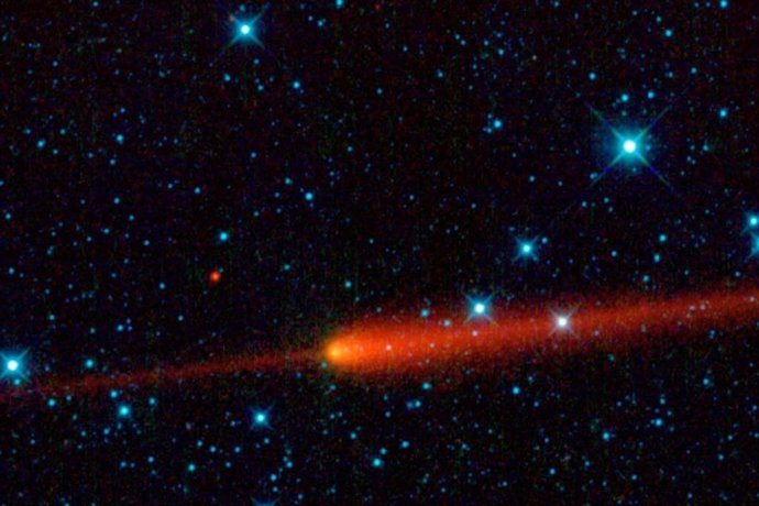Esta imagen del Wide-field Infrared Survey Explorer (WISE) de la NASA muestra el cometa 65/P Gunn.