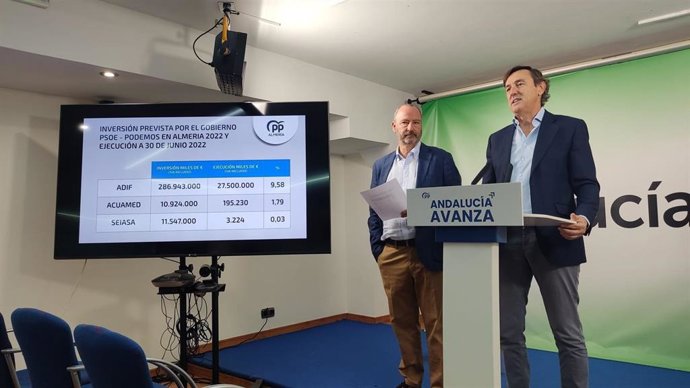 Los senadores del PP Rafael Hernando y Luis Rogelio Rodríguez Comendador