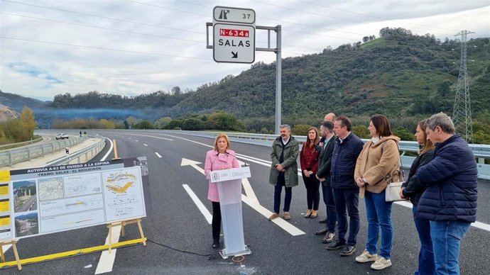 El Ministerio de Transportes pone en servicio cinco nuevos kilómetros de la autovía A-63 entre Salas y El Regueirón