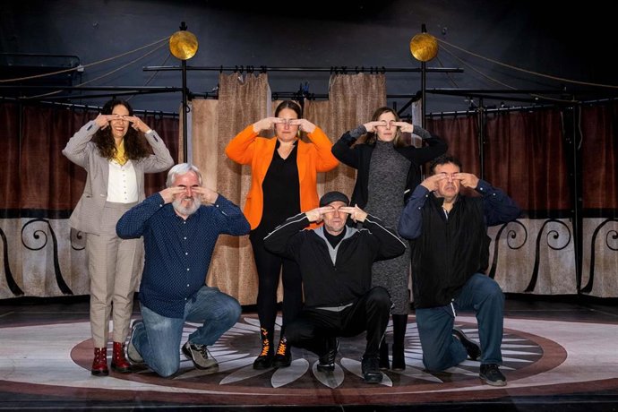 Ctrores de la compañía de Teatro del Temple que pondran en escena "Edipo"