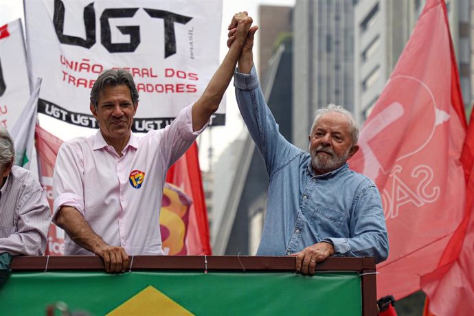 Fernando Haddad y Luiz Inácio Lula da Silva.