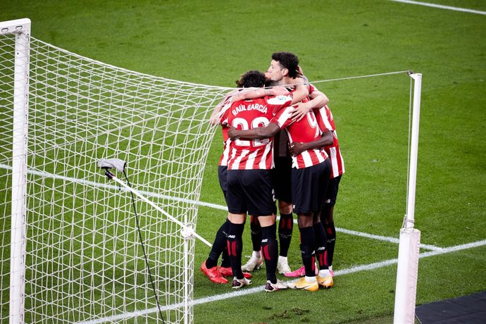 Archivo - Iaki Williams of Athletic Club celebrating a goal during the spanish league, LaLiga, football match played between Athletic Club v Real Valladolid at San Mames Stadium on April 28, 2021 in Bilbao, Spain.