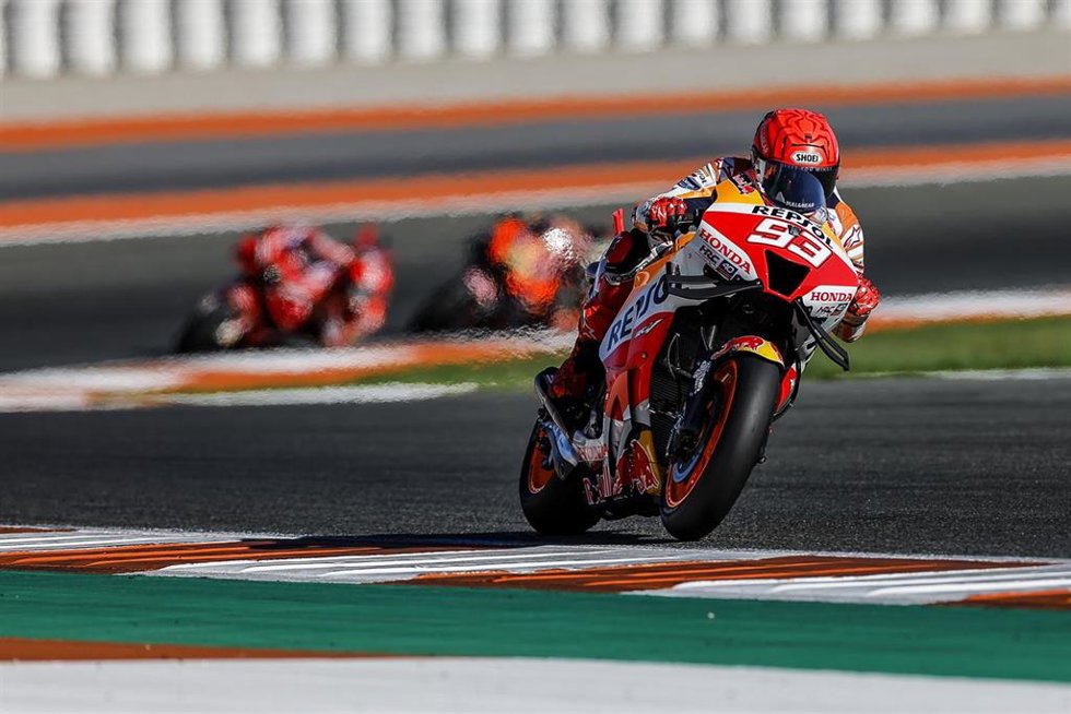 El piloto español de MotoGP Marc Márquez (Repsol Honda), en el Gran Premio de Valencia 2022.  