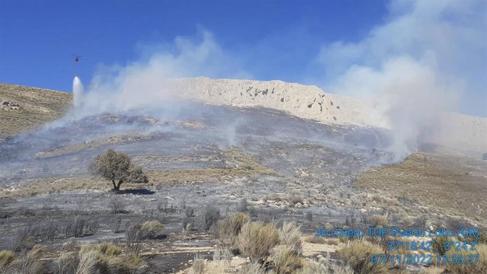 Fuego que afectó a Prado Negro, este pasado lunes