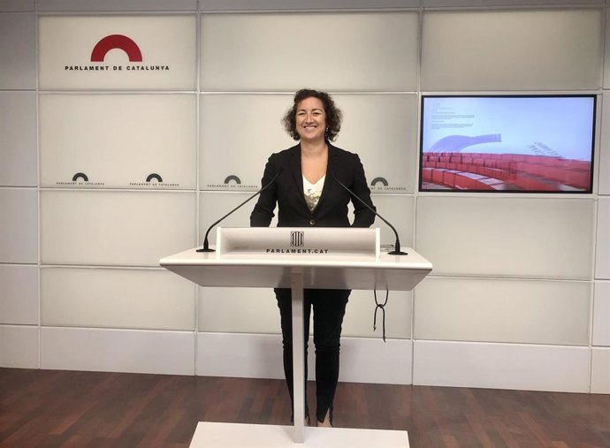 Alícia Romero en rueda de prensa.