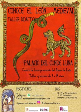Cartel de los talleres didácticos.