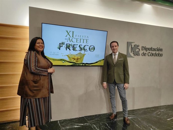 La presidenta de Iprodeco, Dolores Amo, en la presentación de la Fiesta del Aceite Fresco de Cabra, que se celebrará del 25 al 27 de noviembre.