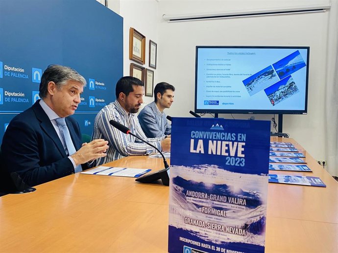 Imagen de la presentación del programa de la Diputación de Palencia, 'Convivencias en la nieve'.