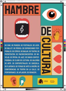 Cartel de la campaña 'Hambre de cultura'.
