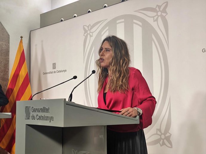 La portavoz del Govern, Patricia Plaja, en rueda de prensa posterior al Consell Executiu