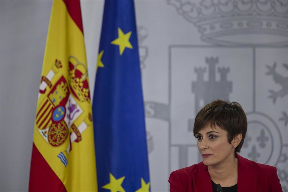 La ministra Portavoz y de Política Territorial, Isabel Rodríguez, 