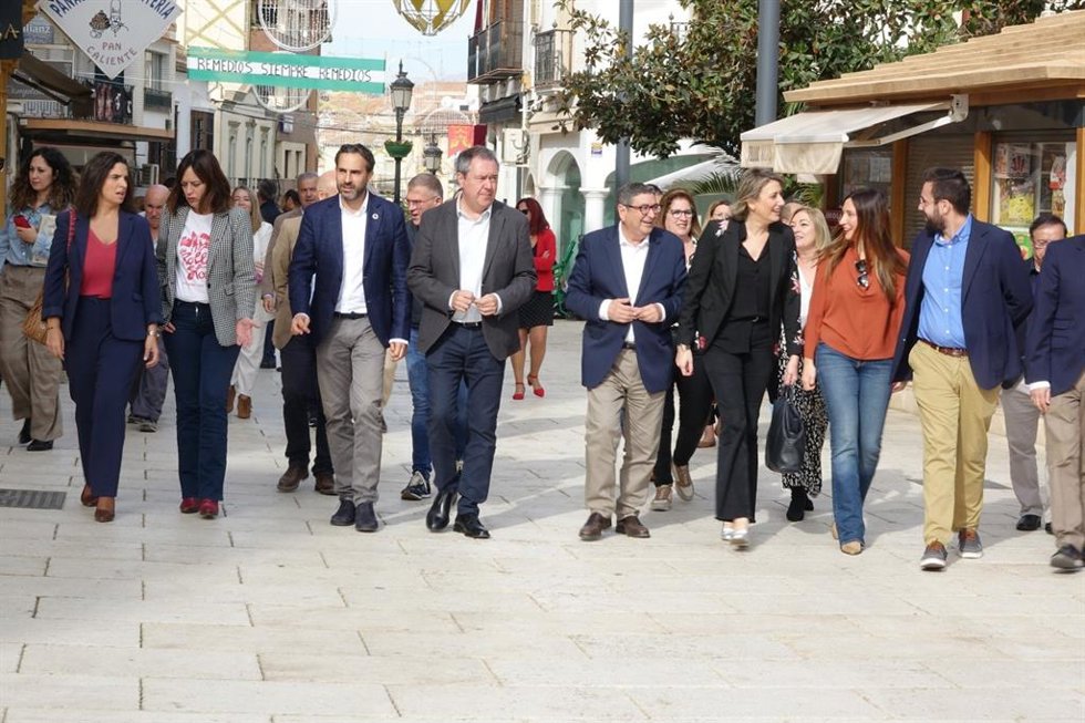 El secretario general del PSOE de Andalucía, Juan Espadas, en Vélez-Málaga