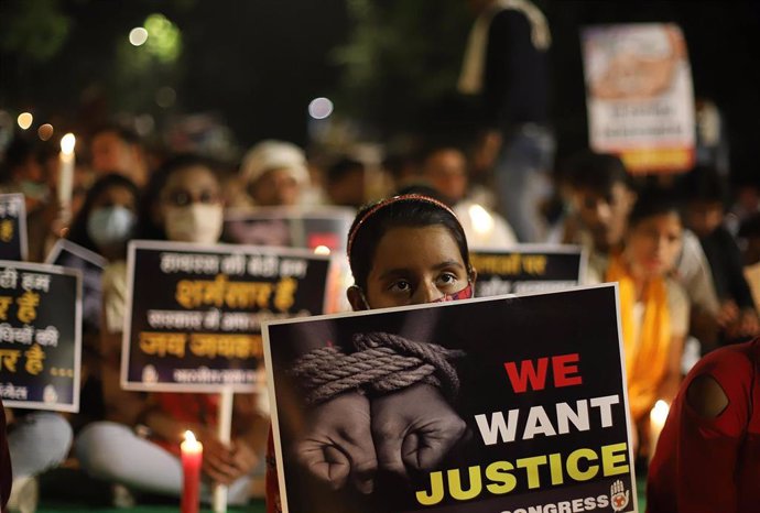 Concentración en India por la violación de una joven de 19 años.