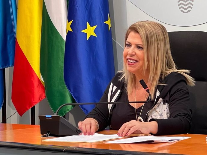 La alcaldesa de Jerez, Mamen Sánchez, en rueda de prensa
