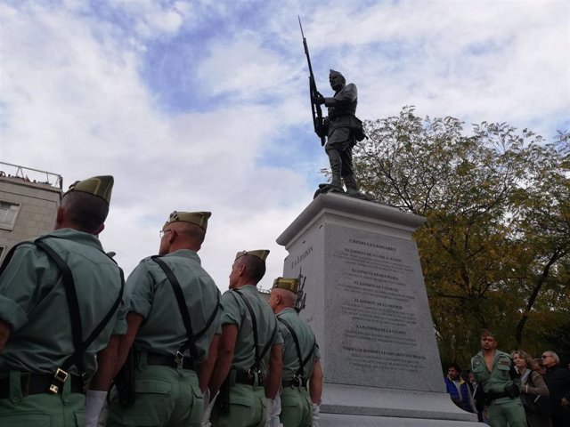 Monumento dedicado a la Legión en las calles de Madrid