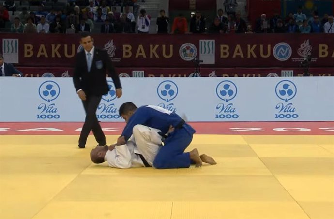 Daniel Gavilán durante el Mundial de Judo para Ciegos