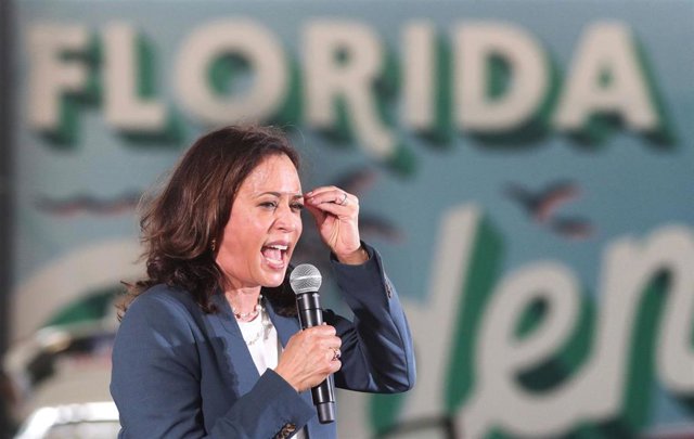 Archivo - La vicepresidenta de EEU, Kamala Harris