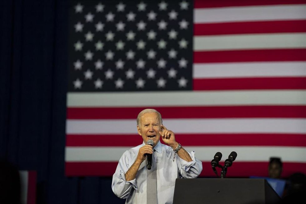 El presidente de Estados Unidos, Joe Biden, en Bowie