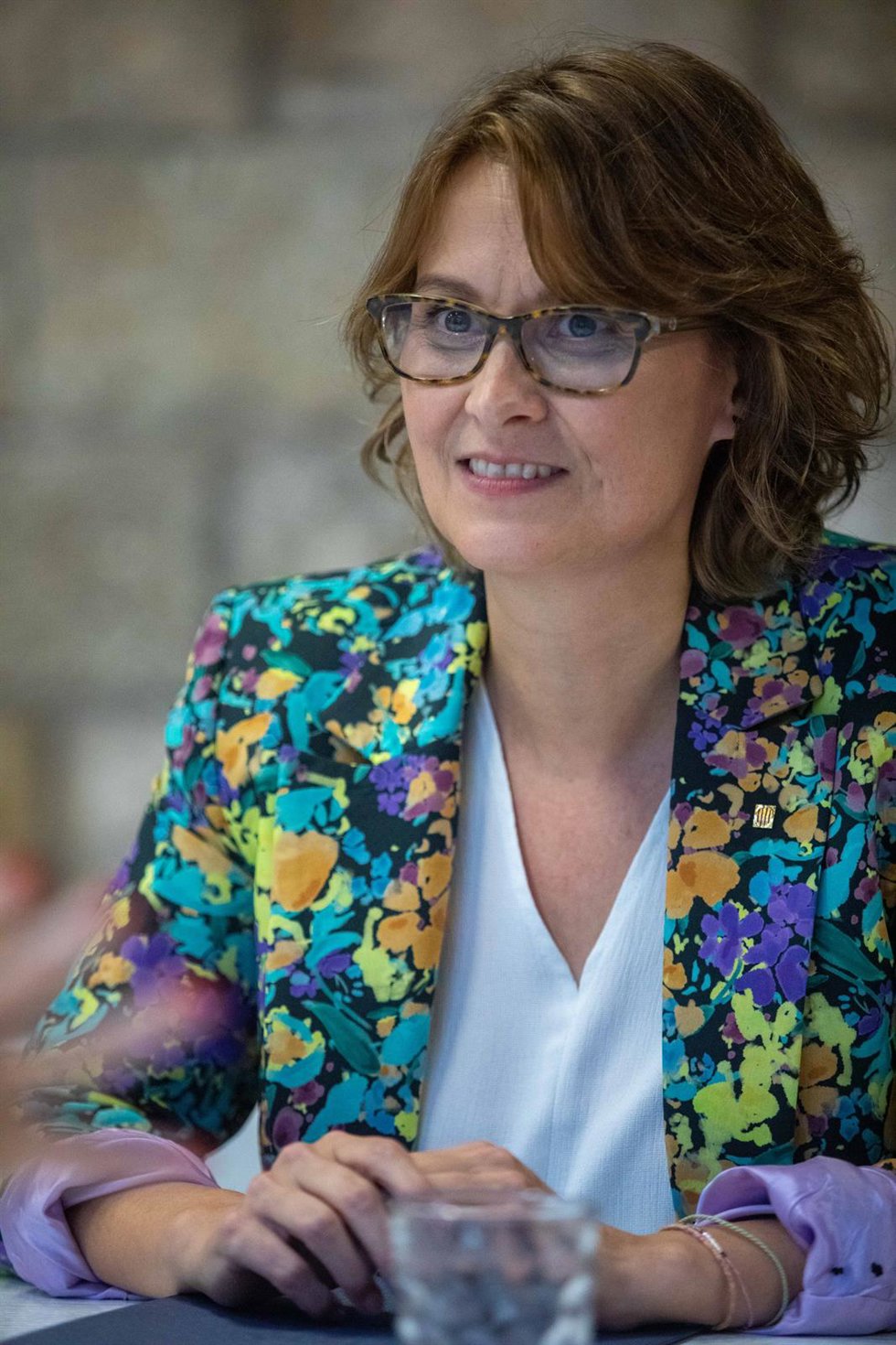 La nueva consellera de Acción Exterior y UE, Meritxell Serret, en la Consejería de Acción Exterior y Gobierno Abierto, a 11 de octubre de 2022, en Barcelona, Catalunya (España). Los siete nuevos consellers nombrados por el presidente de la Generalitat h