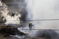 Muere el trabajador que sufrió quemaduras de gravedad en el incendio de la nave de Ponte Sampaio, en Pontevedra