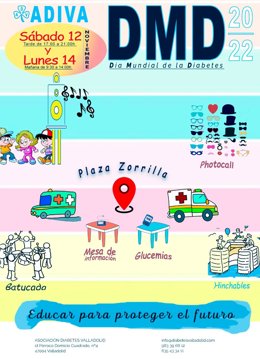 Cartel elaborado por ADIVA con motivo del Día Mundial de la Diabetes