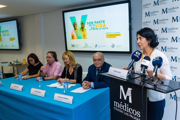 Los colegios profesionales sanitarios de Médicos, Enfermería, Farmacéuticos y Dentistas de la provincia de Las Palmas se unen para potenciar la vacunación contra la gripe para proteger a los grupos de riesgo