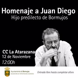 Cartel anunciando el homenaje al actor Juan Diego, fallecido hace unos meses.