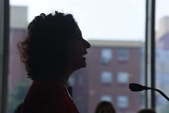 La ministra de Hacienda, María Jesús Montero, este miércoles en declaraciones en Sevilla.