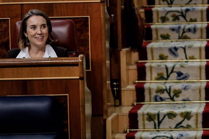 La portavoz parlamentaria del PP en el Congreso, Cuca Gamarra,  durante una sesión plenaria en el Congreso de los Diputados, en una imagen de archivo.