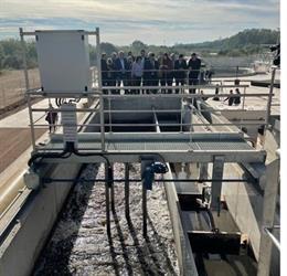 Inauguració de les obres d'ampliació de la depuradora de Riudoms (Tarragona)