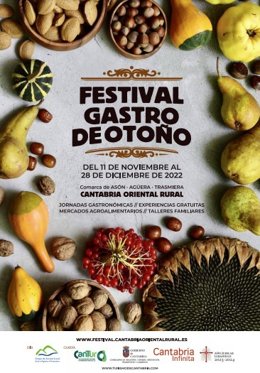 Cartel del Festival Gastro de Otoño de la comarca oriental rural de Cantabria