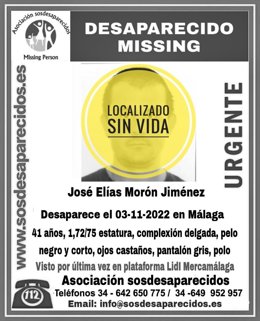 Localizado el cuerpo sin vida de un desparecido en Málaga desde la semana pasada