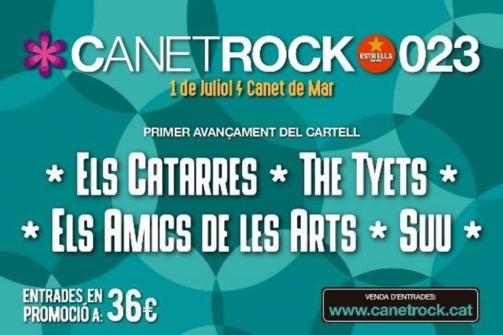 Cartel del festival Canet Rock 2023 con las primeras confirmaciones