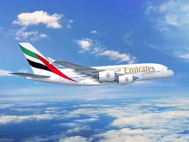 El buque insignia de Emirates, el A380.