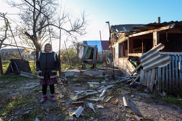 Vivienda destruida por los ataques en la región ucraniana de Jersón