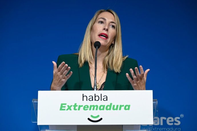 La presidenta del PP de Extremadura, María Guardiola, en una foto de archivo
