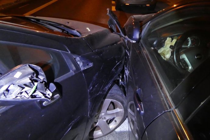 Choque de los coches.