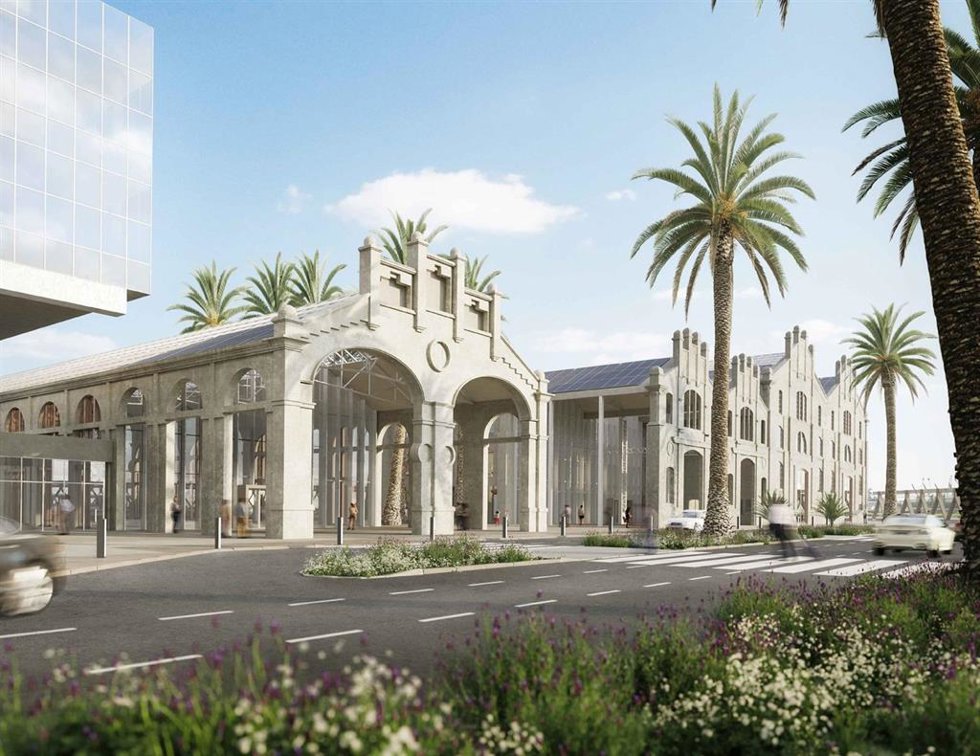 Recreación en 3D de la nueva terminal de pasajeros delpuerto de Valncia