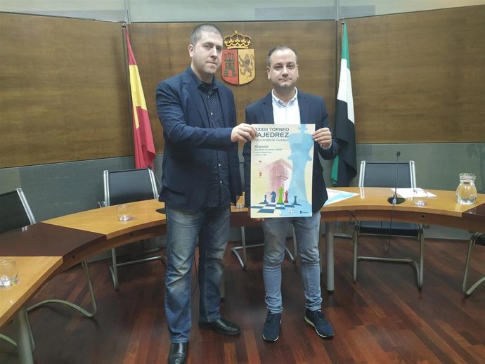 Presentación del XXXIII Torneo Diputación de Cáceres de Ajedrez, que se celebra en Miajadas este fin de semana