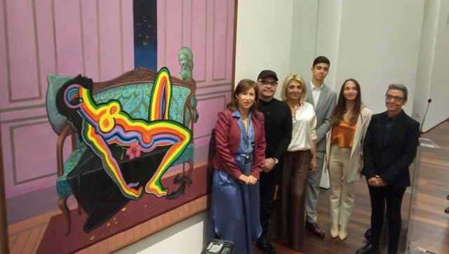 Presentación de 'Danae', obra del pintor Francisco Hernández, que se exhibe en el Museo de Málaga