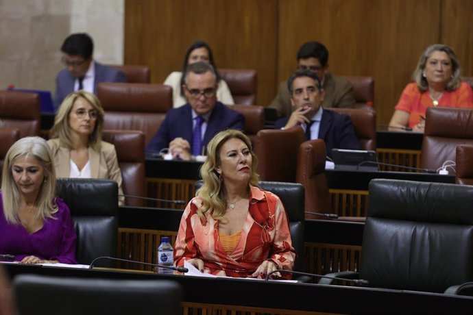 Archivo - La consejera de Economía, Hacienda y Fondos Europeos de la Junta de Andalucía, Carolina España, archivo