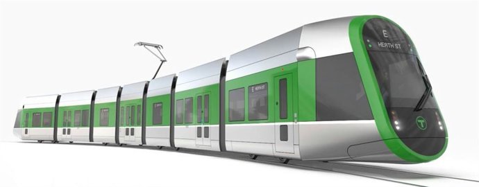 Archivo - Modelo LRV que CAG suministrará a la  ciudad de Boston (EE.UU.)