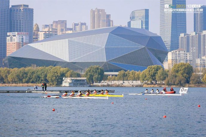 Photo shows the scene of the Shenyang International Open Regatta.