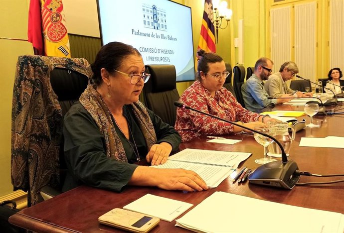 La consellera de Agricultura, Pesca y Alimentación, Mae de la Concha, durante la Comisión de Hacienda y Presupuestos.