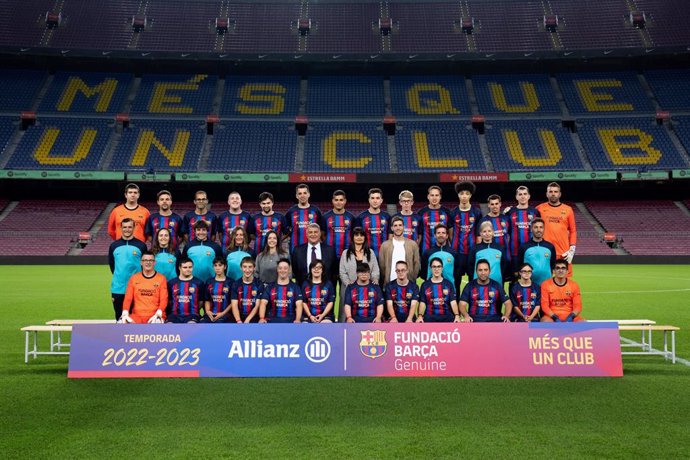 Presentación del Fundació Bara Genuine 2022/23 en el Spotify Camp Nou, con la presencia del presidente del FC Barcelona, Joan Laporta