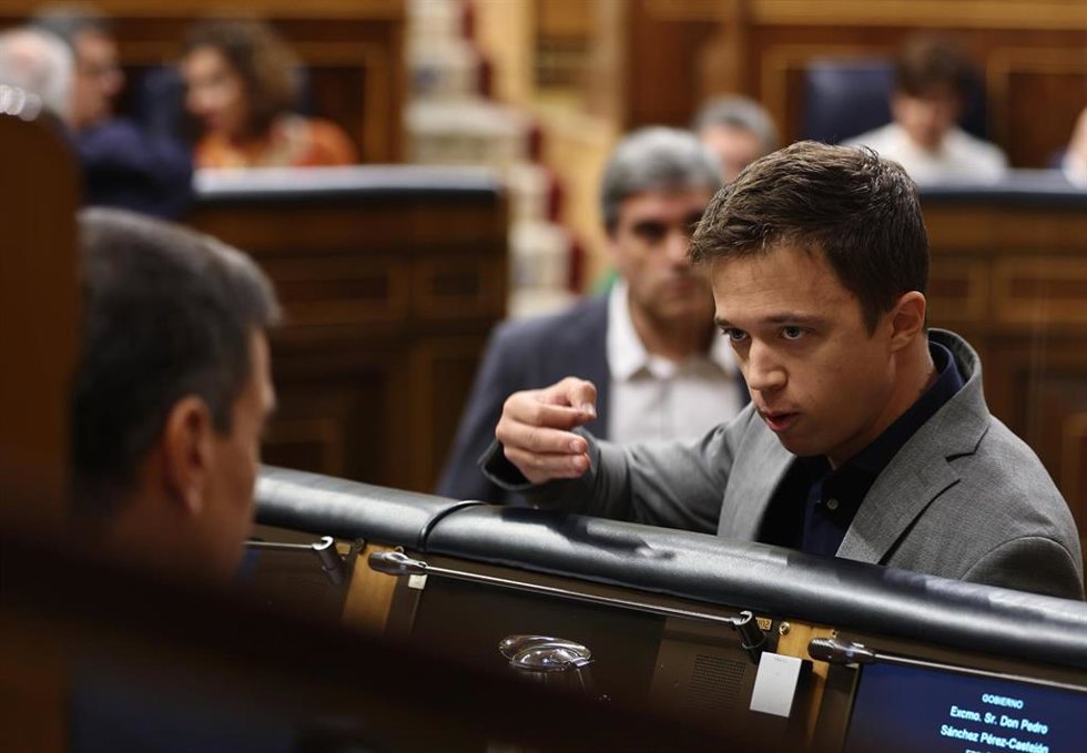 El líder de Más País, Iñigo Errejón, durante una sesión plenaria en el Congreso de los Diputados, a 13 de octubre de 2022, en Madrid (España). 