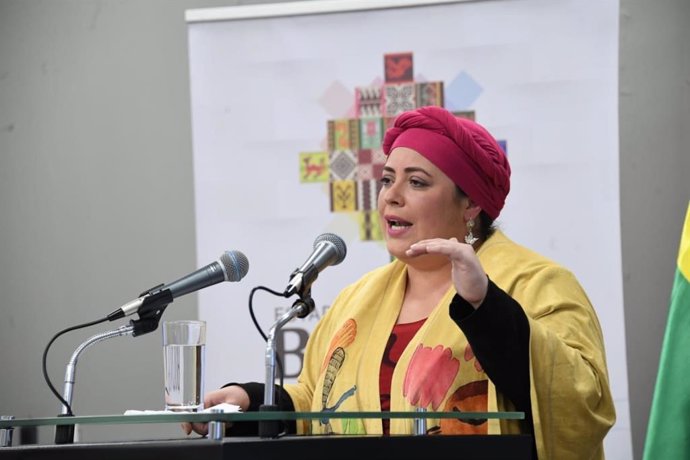 La portavoz de la Presidencia de Bolivia, María Nela Prada