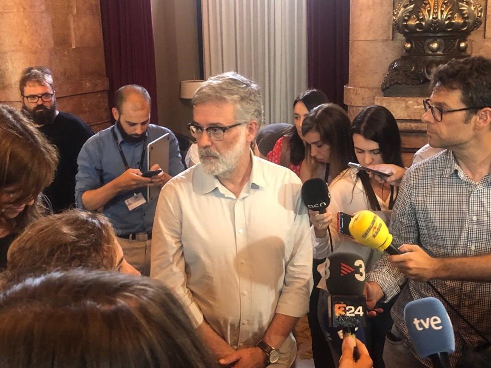 Archivo - El diputado de la CUP y secretario tercero de la Mesa, Carles Riera.