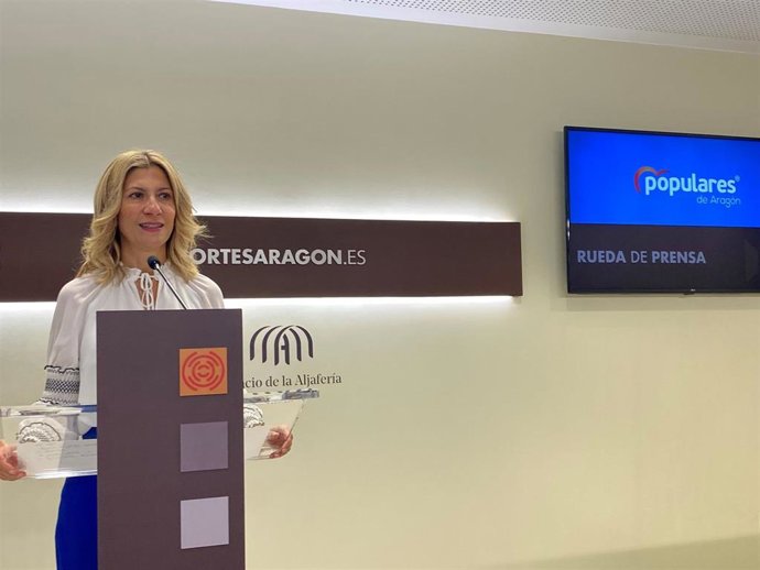 La portavoz del PP en las Cortes de Aragón, Mar Vaquero.